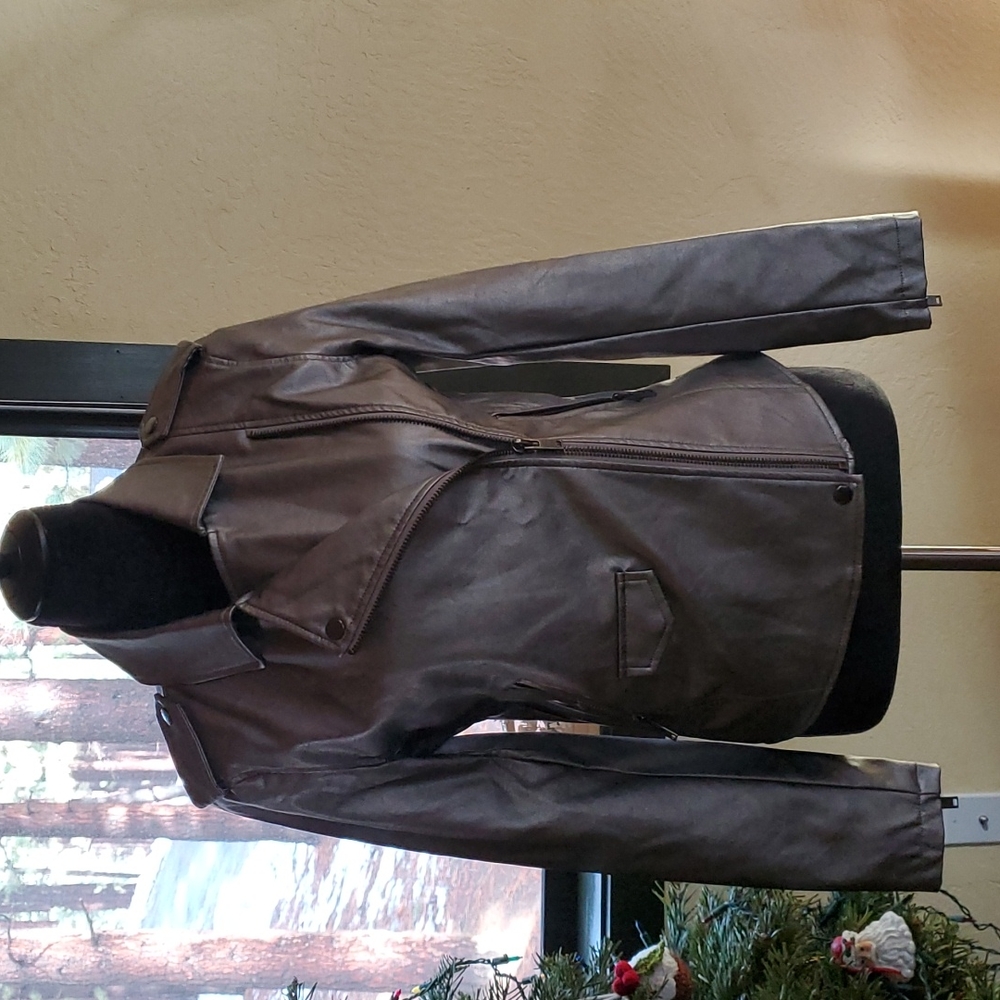 Bagatelle metallic moto jacket silver gold leather